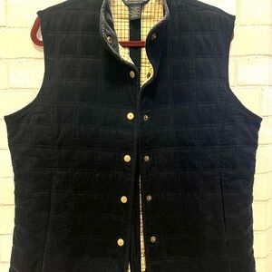 Brooks Brothers Navy Corduroy Quilted Vest